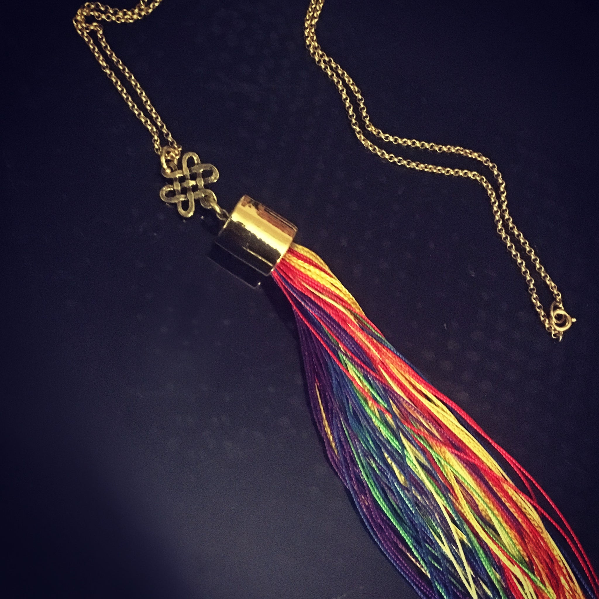 Celtic Rainbow Weaver Tassel Necklace - Trendy Diana Necklace