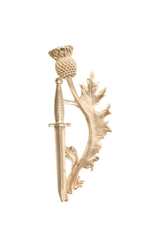 Limited Edition: Brass Thistle & Dagger Pin